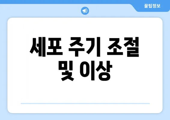 세포 주기 조절 및 이상
