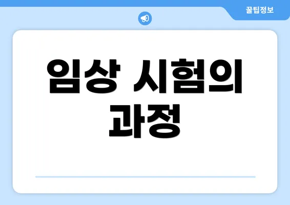 임상 시험의 과정