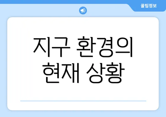 지구 환경의 현재 상황