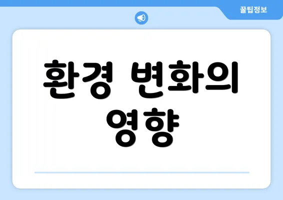 환경 변화의 영향