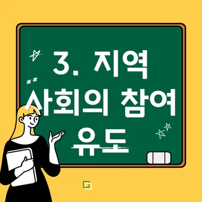 3. 지역 사회의 참여 유도