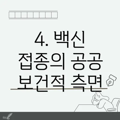 4. 백신 접종의 공공 보건적 측면