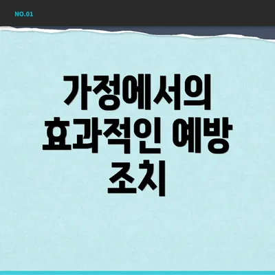 가정에서의 효과적인 예방 조치