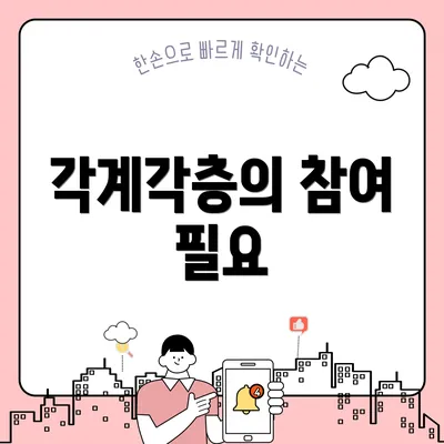 각계각층의 참여 필요