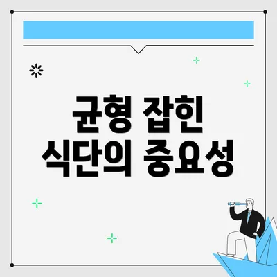 균형 잡힌 식단의 중요성