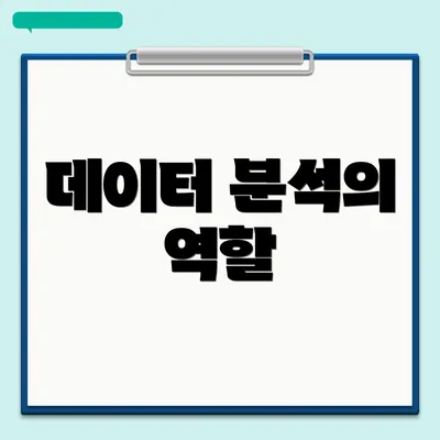 데이터 분석의 역할