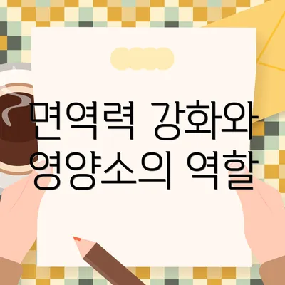 면역력 강화와 영양소의 역할