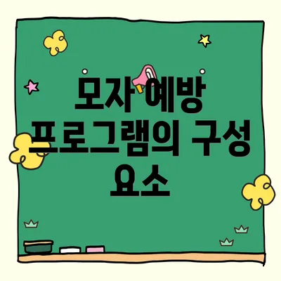 모자 예방 프로그램의 구성 요소