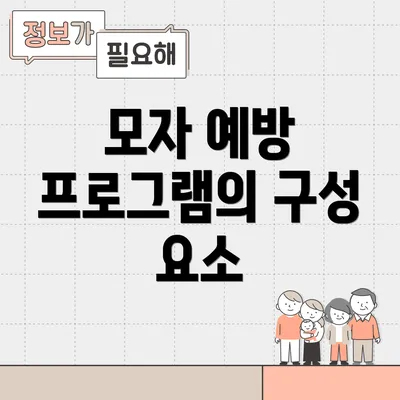 모자 예방 프로그램의 구성 요소