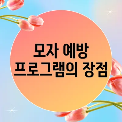 모자 예방 프로그램의 장점