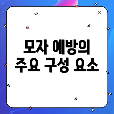 모자 예방의 주요 구성 요소