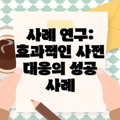 사례 연구: 효과적인 사전 대응의 성공 사례