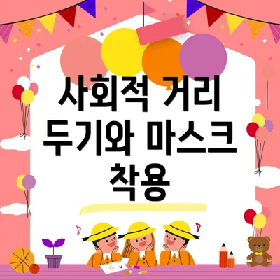 사회적 거리 두기와 마스크 착용