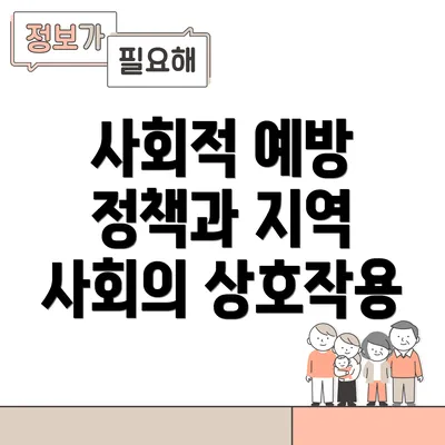 사회적 예방 정책과 지역 사회의 상호작용