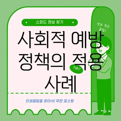 사회적 예방 정책의 적용 사례