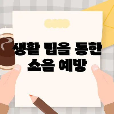 생활 팁을 통한 소음 예방