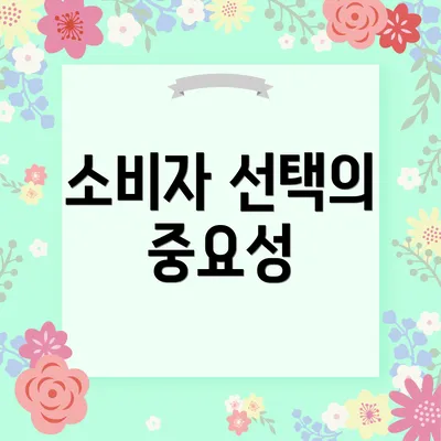 소비자 선택의 중요성
