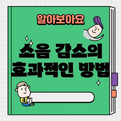 소음 감소의 효과적인 방법