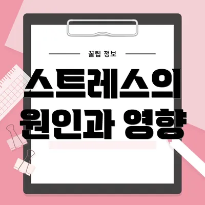 스트레스의 원인과 영향