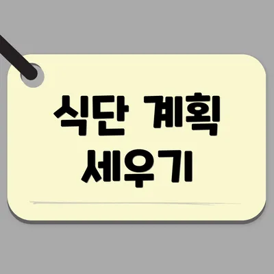 식단 계획 세우기