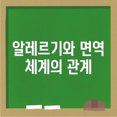 알레르기와 면역 체계의 관계