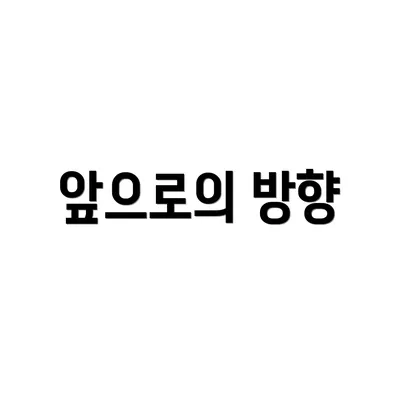 앞으로의 방향