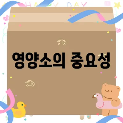 영양소의 중요성