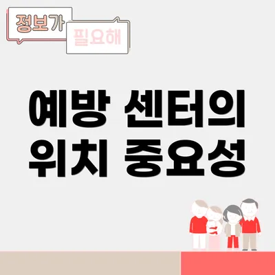 예방 센터의 위치 중요성