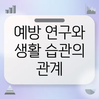 예방 연구와 생활 습관의 관계