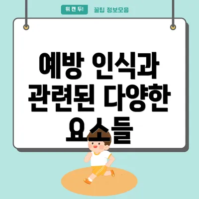 예방 인식과 관련된 다양한 요소들