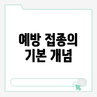 예방 접종의 기본 개념