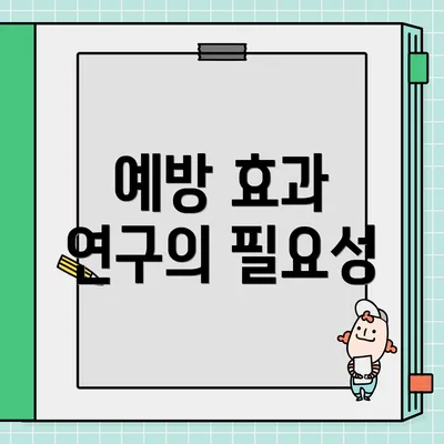 예방 효과 연구의 필요성