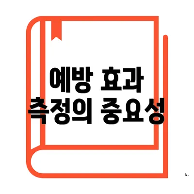 예방 효과 측정의 중요성
