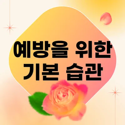 예방을 위한 기본 습관