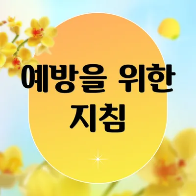 예방을 위한 지침