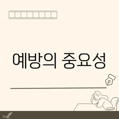 예방의 중요성