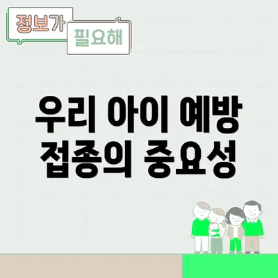 우리 아이 예방 접종의 중요성