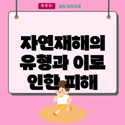 자연재해의 유형과 이로 인한 피해