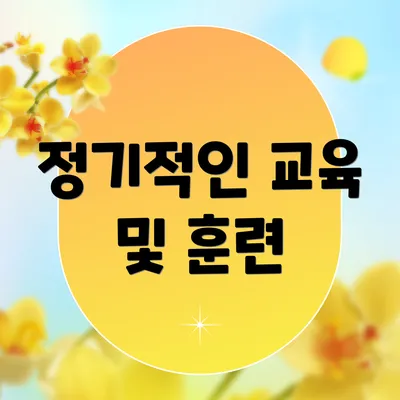 정기적인 교육 및 훈련