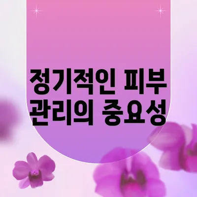 정기적인 피부 관리의 중요성