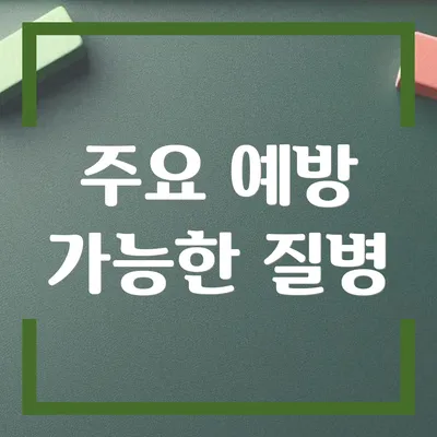 주요 예방 가능한 질병