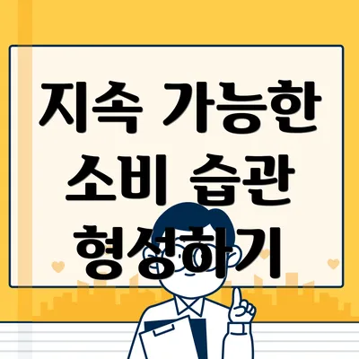 지속 가능한 소비 습관 형성하기