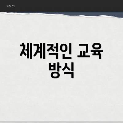 체계적인 교육 방식