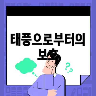 태풍으로부터의 보호