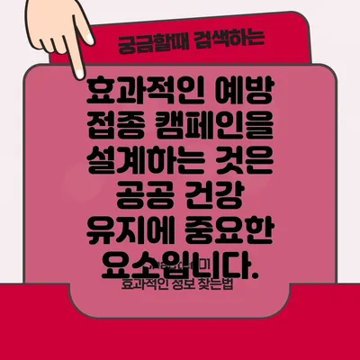 효과적인 예방 접종 캠페인을 설계하는 것은 공공 건강 유지에 중요한 요소입니다.