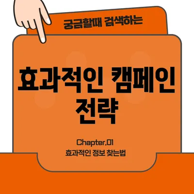 효과적인 캠페인 전략