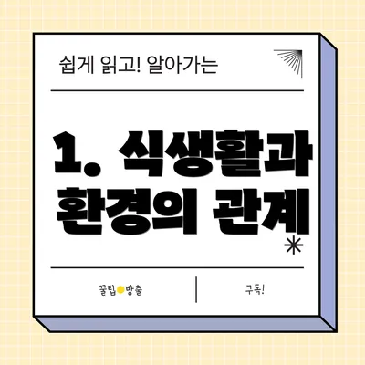 1. 식생활과 환경의 관계