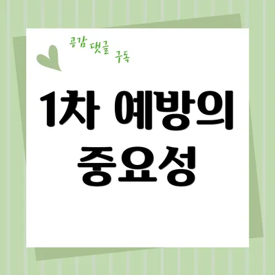 1차 예방의 중요성