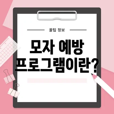 모자 예방 프로그램이란?