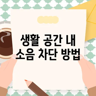 생활 공간 내 소음 차단 방법